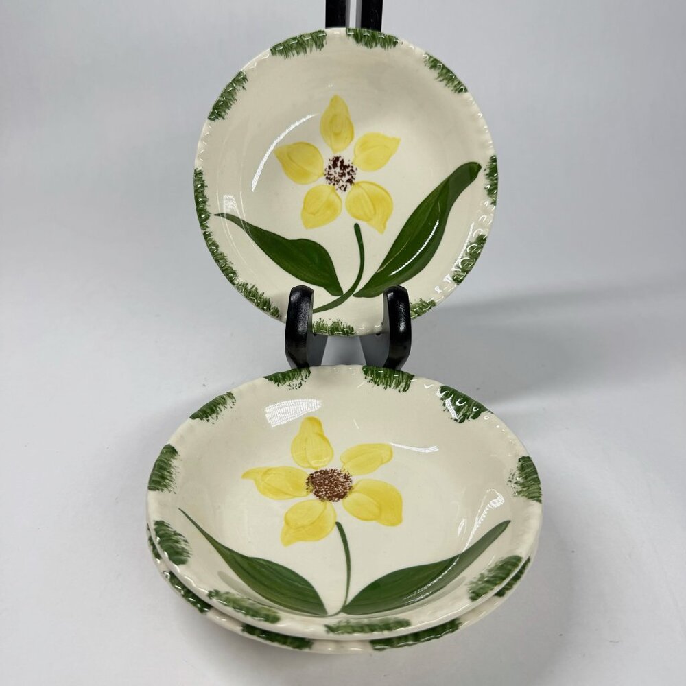 Vtg Blue Ridge Southern Pottery Showgirl Berry Bowls Set of 3